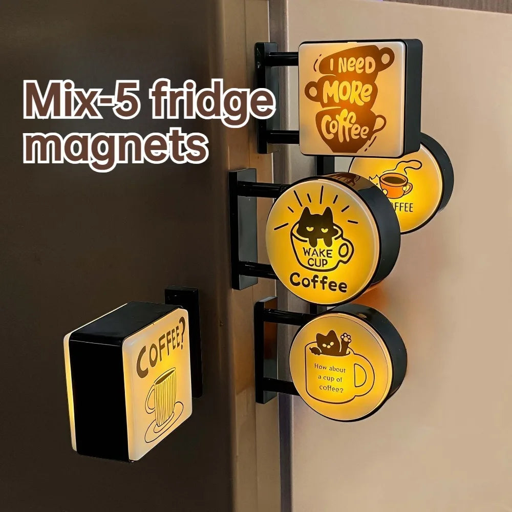 LED Koffie Hoek Verlichte Koelkast Magneet