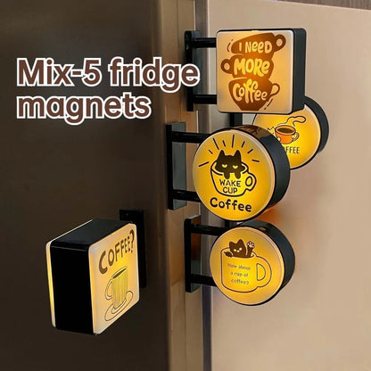 LED Koffie Hoek Verlichte Koelkast Magneet