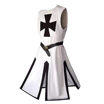 Ridders Templar Kruisvaarder Cosplay Kostuum - Authentieke Tuniek & Kaap Set voor Halloween