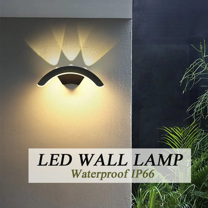 Moderne Gebogen LED Buitenwandlamp