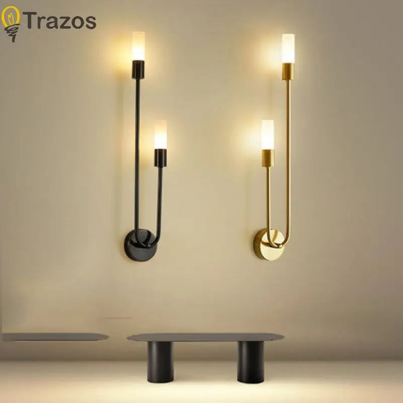 Moderne Messing LED Wandlamp - Minimalistische Design Wandlamp