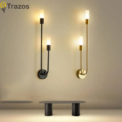 Moderne Messing LED Wandlamp - Minimalistische Design Wandlamp