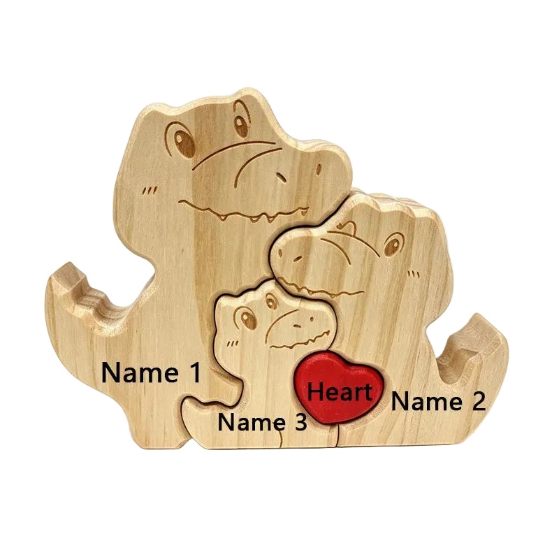 Wood Croc Family Puzzel