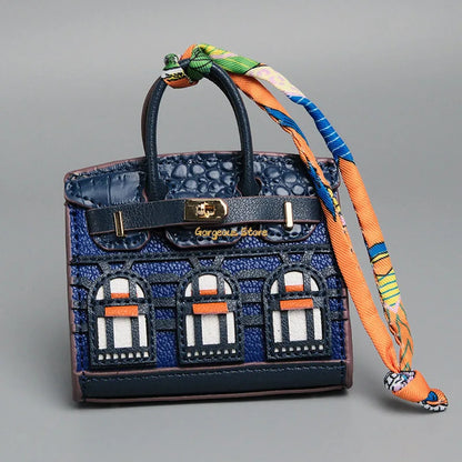 Birkin Geïnspireerde Mini Handtas - Platina Tas Charme