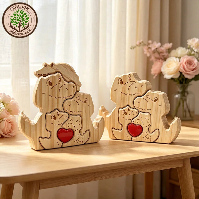 Wood Croc Family Puzzel