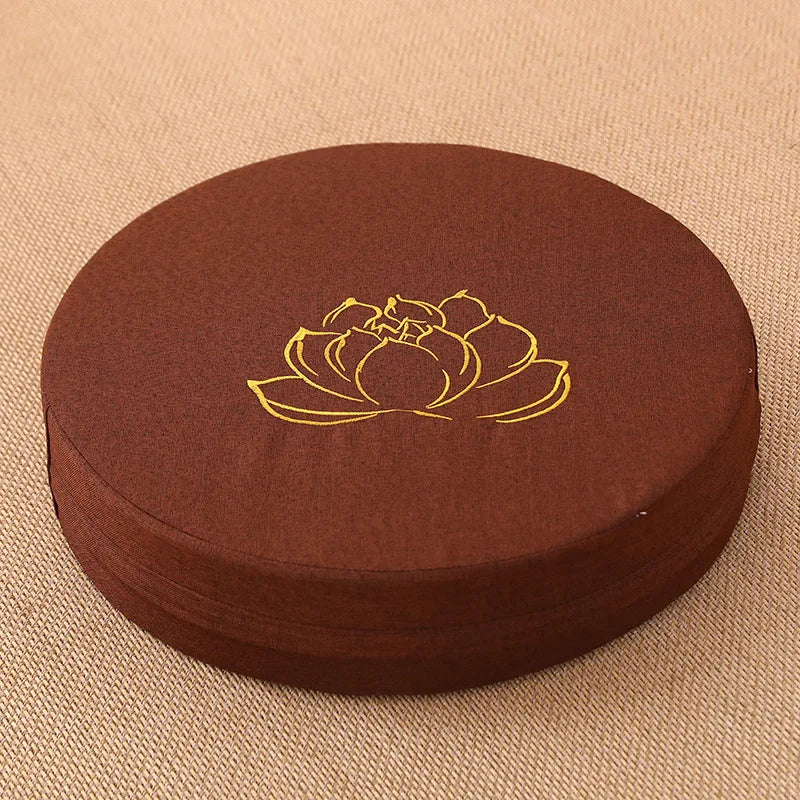 40x6cm Yoga Meditatie Linnen Kussen Stevig Lotus Textuur Meditatie Kussen Rugsteun Kussen Tatami Mat Afneembaar Wasbaar