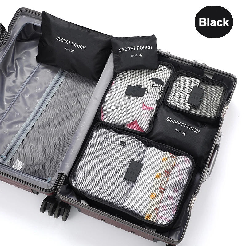 6-Delige Reistas Organizer Set - Koffer Inpakblokken