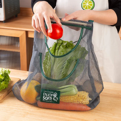 Herbruikbare Keuken Hangende Mesh Bewaartas - Ademende Groentetas