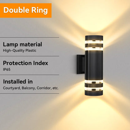 LED Buitenwandlampen E27 Op Neer Buitenwandlamp IP65 Waterdichte LED Wandlamp voor Veranda Voordeur Tuin Wandlamp