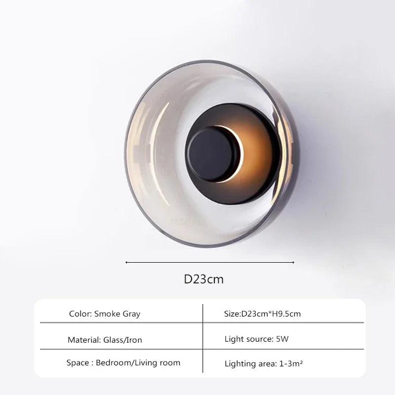 Scandinavische LED Glazen Wandlamp (PL230) – Minimalistische Accentverlichting voor Binnen