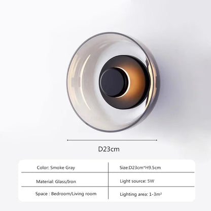 Scandinavische LED Glazen Wandlamp (PL230) – Minimalistische Accentverlichting voor Binnen