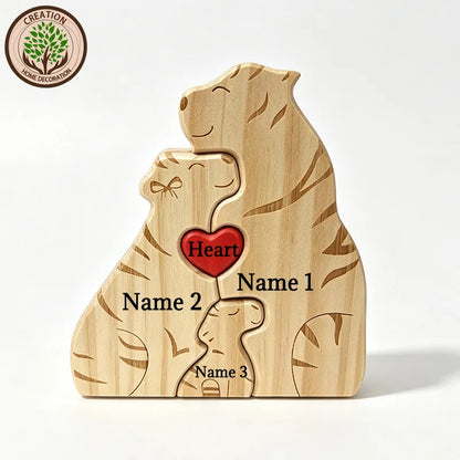 Wood Tiger Family Puzzel