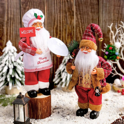 Pluche Staande Kerstman Pop