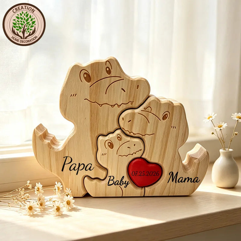 Wood Croc Family Puzzel