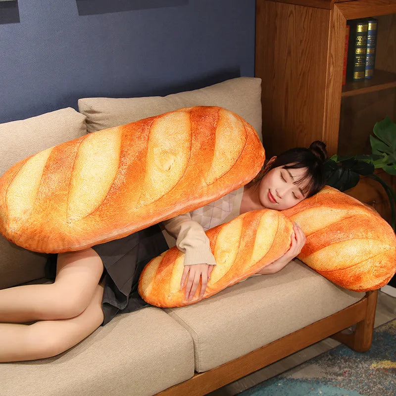 Realistisch Stokbrood Pluche Kussen - Baguette Knuffel Kussen