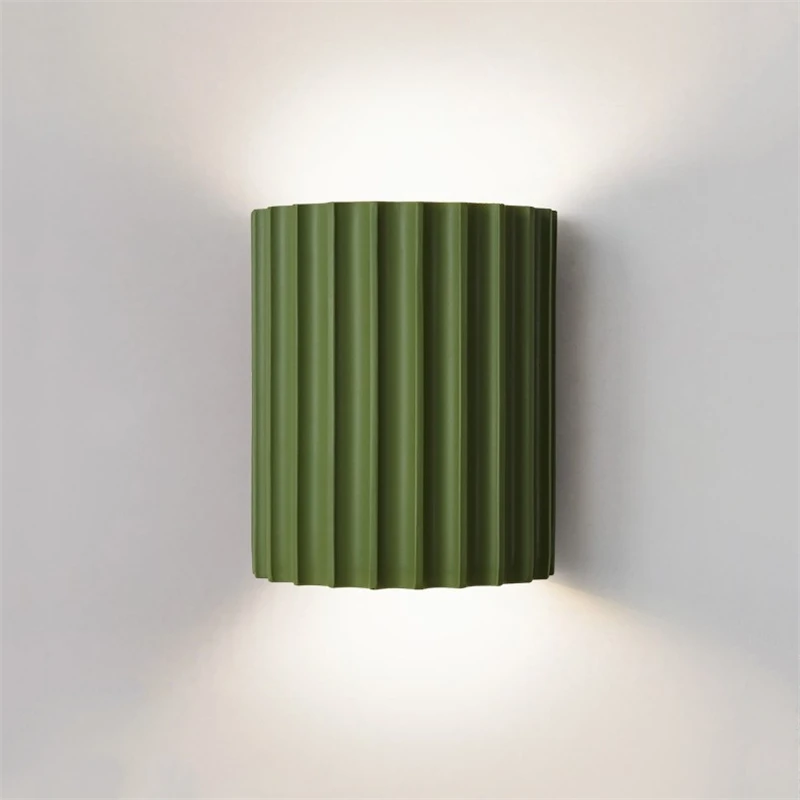Moderne Geribbelde Hars LED Wandlamp - Scandinavisch Armatuur