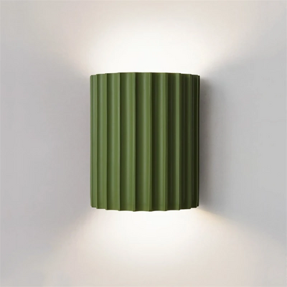 Moderne Geribbelde Hars LED Wandlamp - Scandinavisch Armatuur