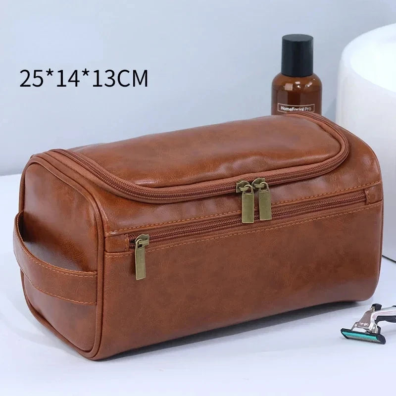Hangende Toilettas voor Heren & Dames - Luxe PU-Lederen Dopp Kit