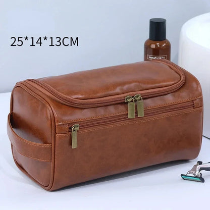 Hangende Toilettas voor Heren & Dames - Luxe PU-Lederen Dopp Kit