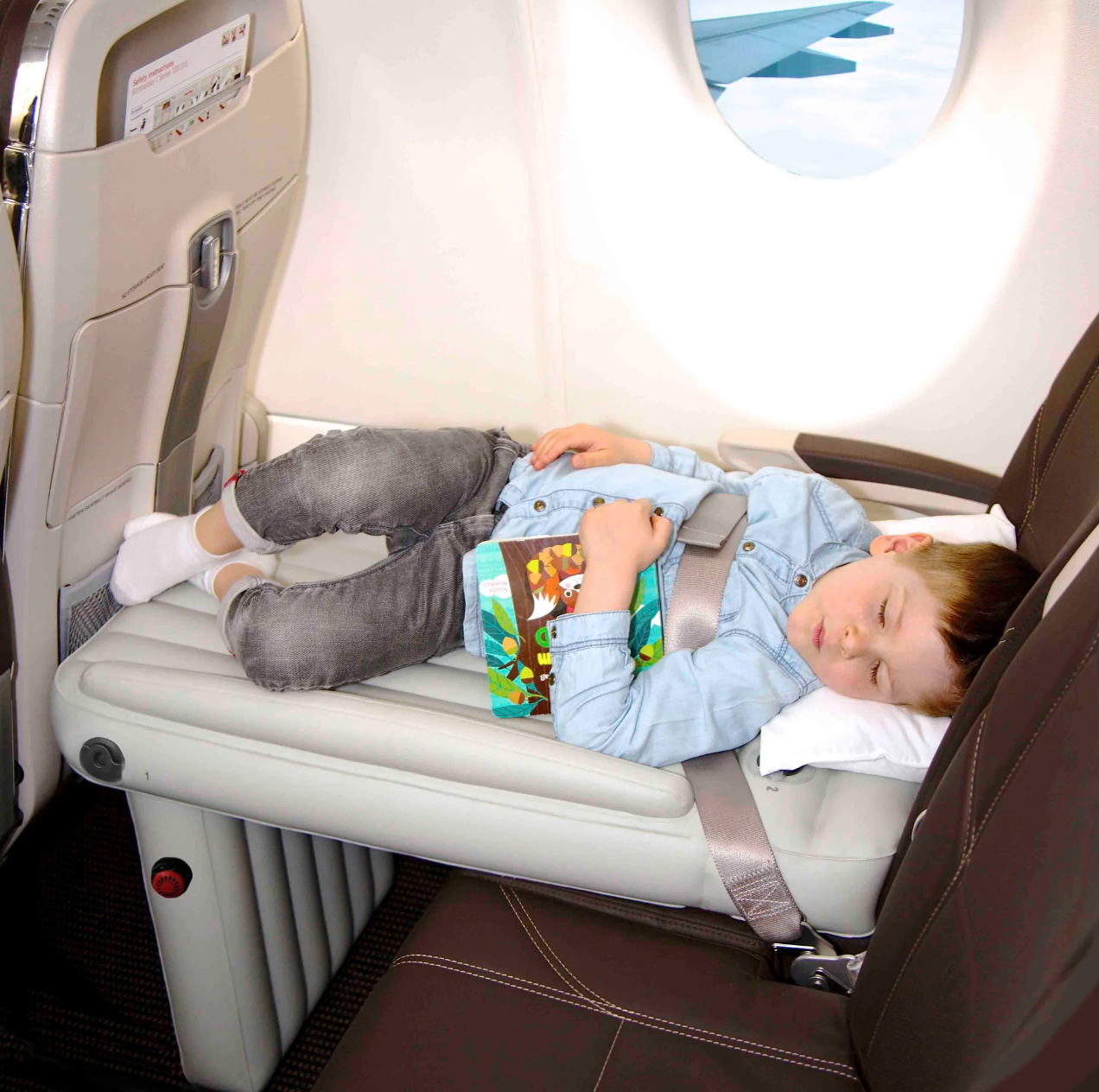KidComfort Opblaasbaar Vliegtuigbed - Comfortabel en Praktisch voor Kinderen