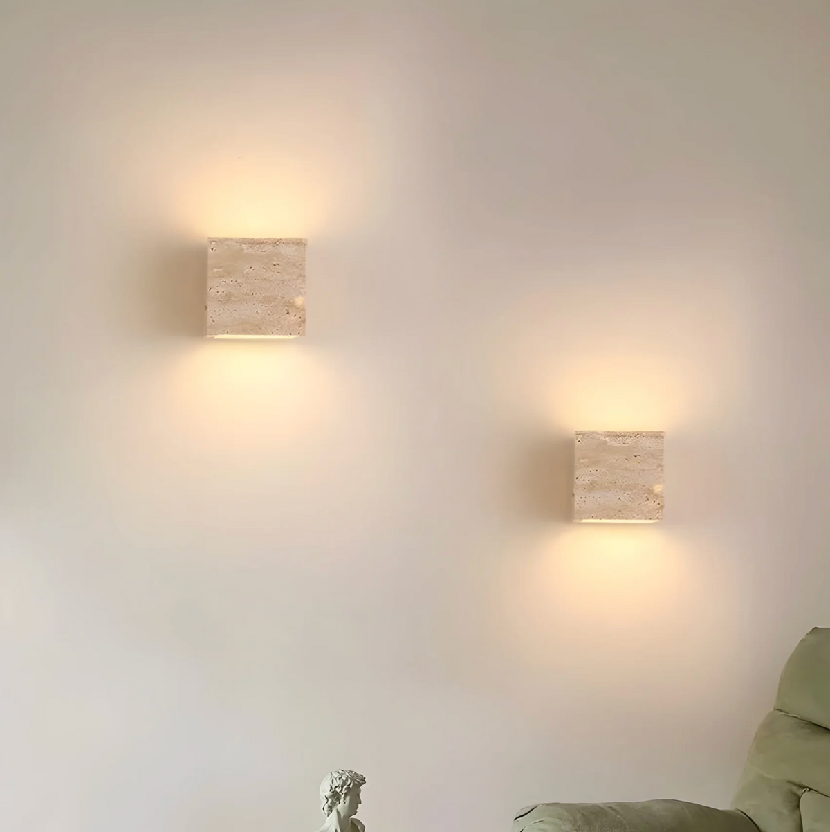 Travertin Wandlamp Natuursteen Moderne Minimalistische Wandlamp