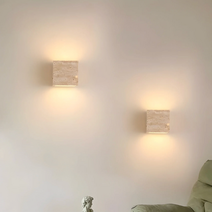 Travertin Wandlamp Natuursteen Moderne Minimalistische Wandlamp