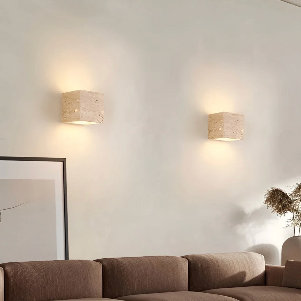Travertin Wandlamp Natuursteen Moderne Minimalistische Wandlamp