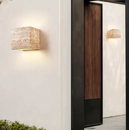 Travertin Wandlamp Natuursteen Moderne Minimalistische Wandlamp