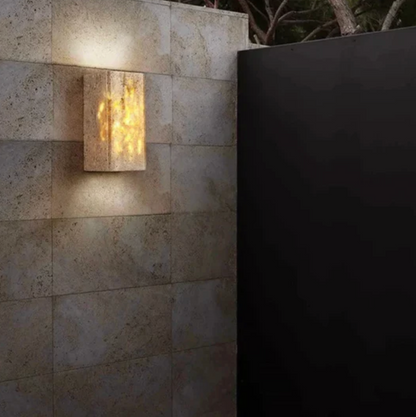 Travertin Wandlamp Natuursteen Moderne Minimalistische Wandlamp