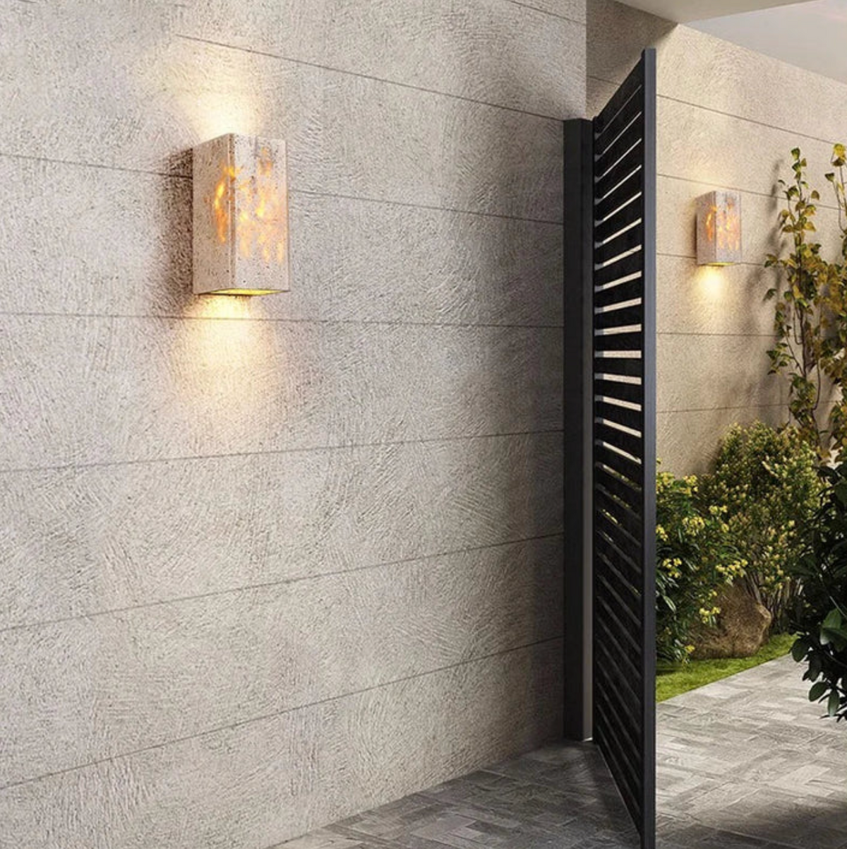 Travertin Wandlamp Natuursteen Moderne Minimalistische Wandlamp