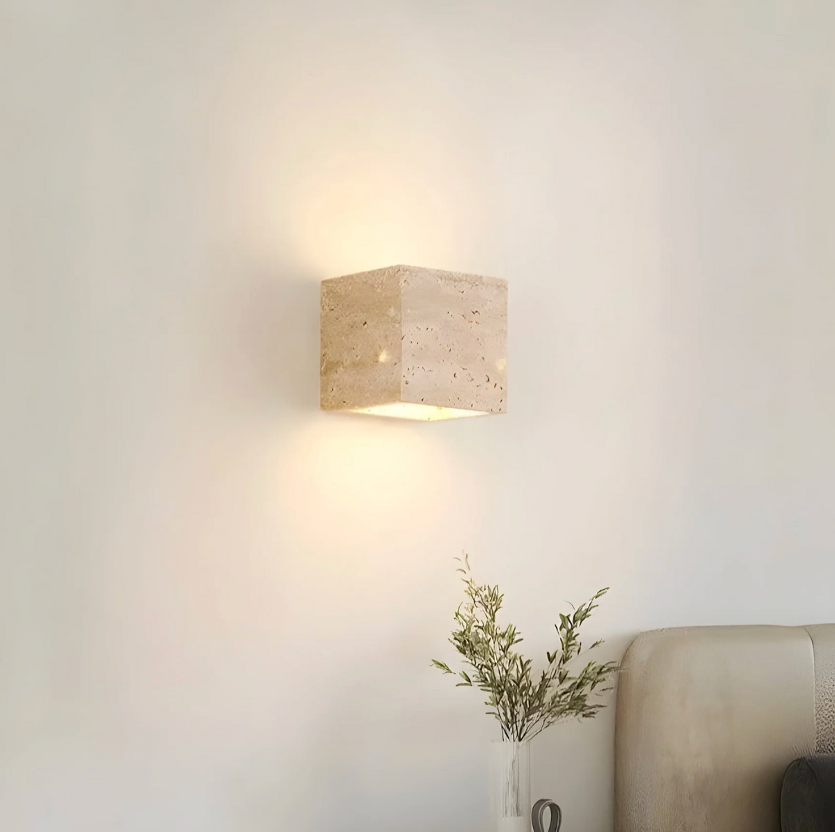 Travertin Wandlamp Natuursteen Moderne Minimalistische Wandlamp