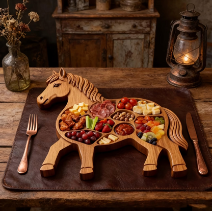 StallionServe™ - Rustieke Paarden Charcuterie Plank