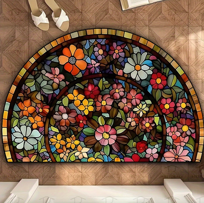 Bloomosaic™ - Vloermat geïnspireerd op glas-in-lood bloemen