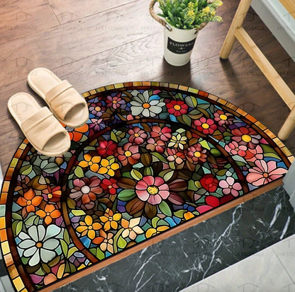 Bloomosaic™ - Vloermat geïnspireerd op glas-in-lood bloemen