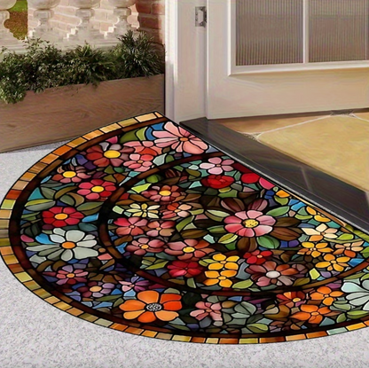 Bloomosaic™ - Vloermat geïnspireerd op glas-in-lood bloemen