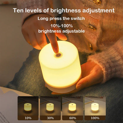 GlowEase – Compacte LED Nachtlamp met Aanraakdimming