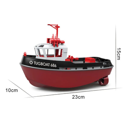 Krachtig Dual Motor RC Sleepboot Model - 1:72 Elektrische Afstandsbediening Boot voor Jongens, Draadloos Plezier