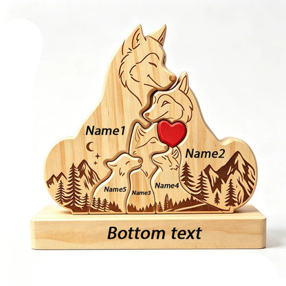 Wood Fox Family Puzzel