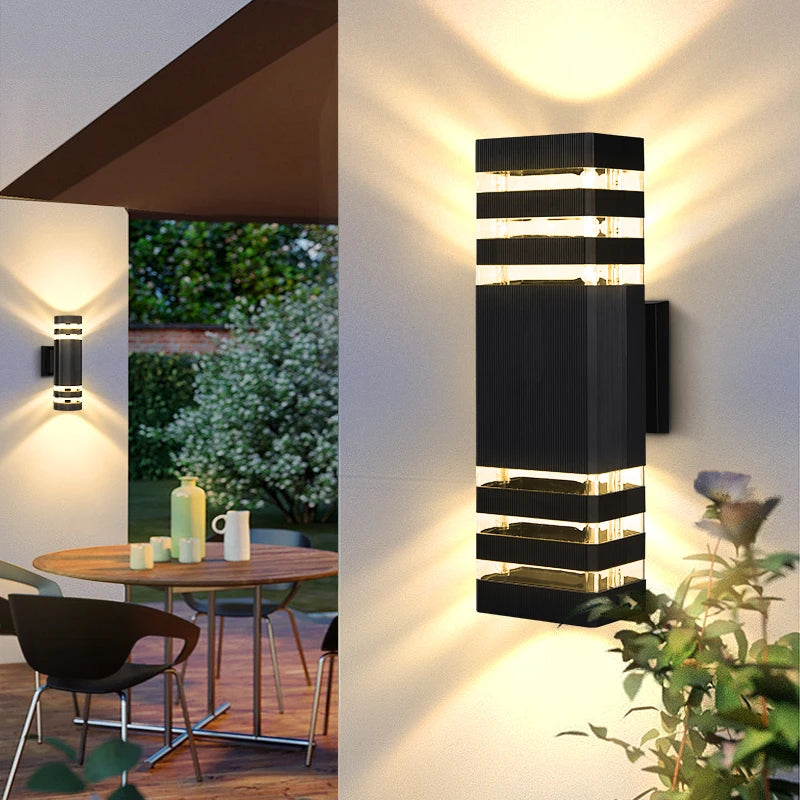 LED Buitenwandlampen E27 Op Neer Buitenwandlamp IP65 Waterdichte LED Wandlamp voor Veranda Voordeur Tuin Wandlamp