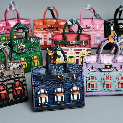 Birkin Geïnspireerde Mini Handtas - Platina Tas Charme