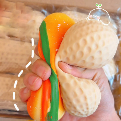Pinda Maïs Burger Squishy Set - Zacht Anti-Stress Fidget Speelgoed