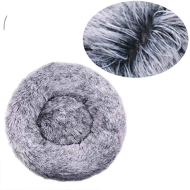 Kalmerende Pluche Hondenmand - Ronde Donut Dierenmand