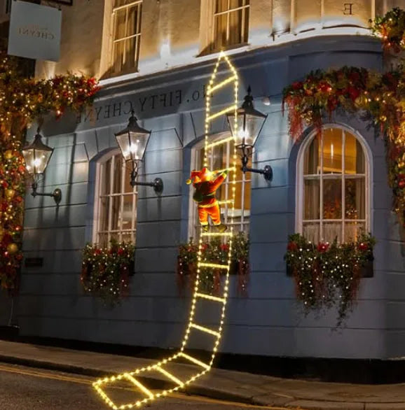 LED Kerstman Klimladder Verlichting