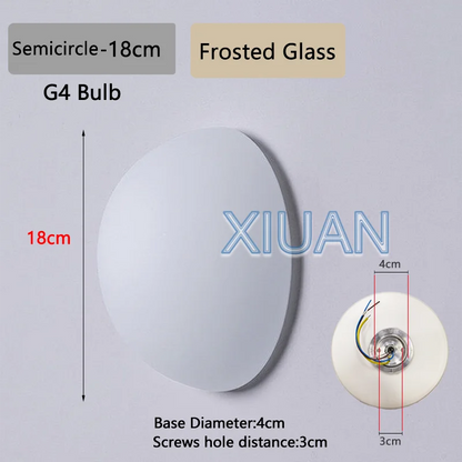 French Bauhaus Glass Wall Sconce - G9 & G4 Milky Glass Globe | Shop