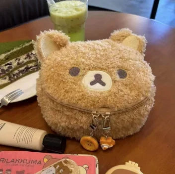 Kawaii Rilakkuma Pluche Beer Make-up Tas - Zacht Cosmetica Etui