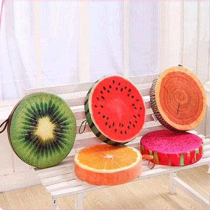 Comfortabele zachte speelgoed Tuin Eetkamer Buitenbank Ronde stoel kussens Fruit Zitkussens Zitkussens