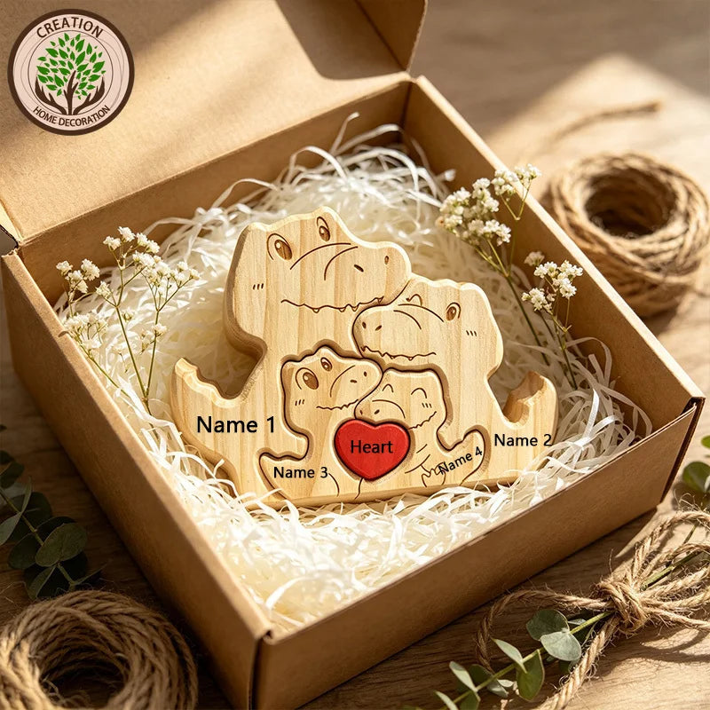 Wood Croc Family Puzzel