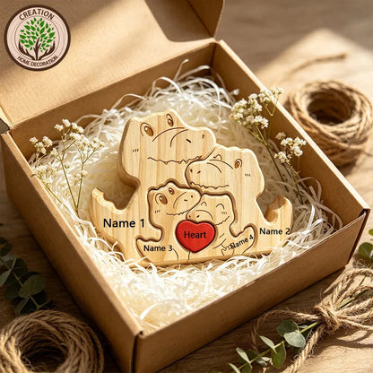 Wood Croc Family Puzzel