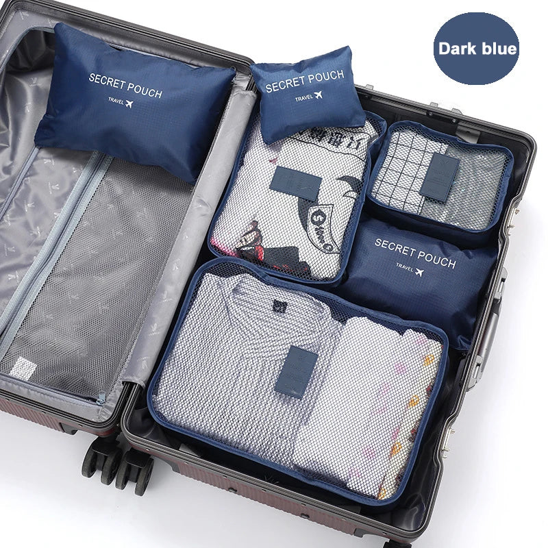 6-Delige Reistas Organizer Set - Koffer Inpakblokken