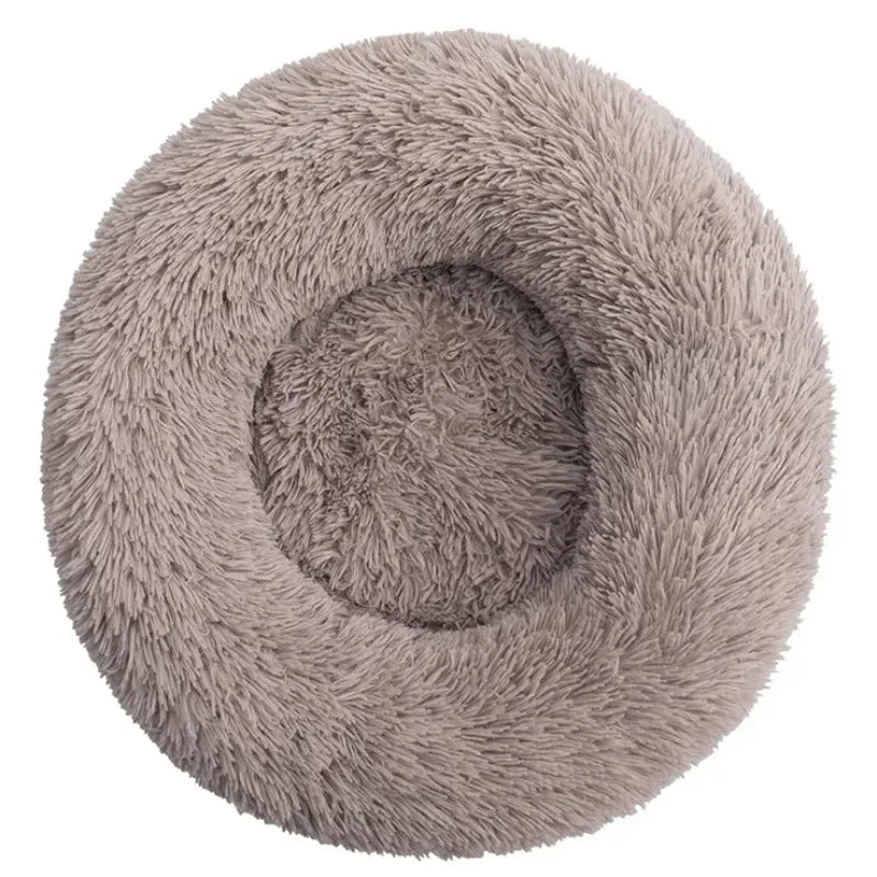 Kalmerende Pluche Hondenmand - Ronde Donut Dierenmand